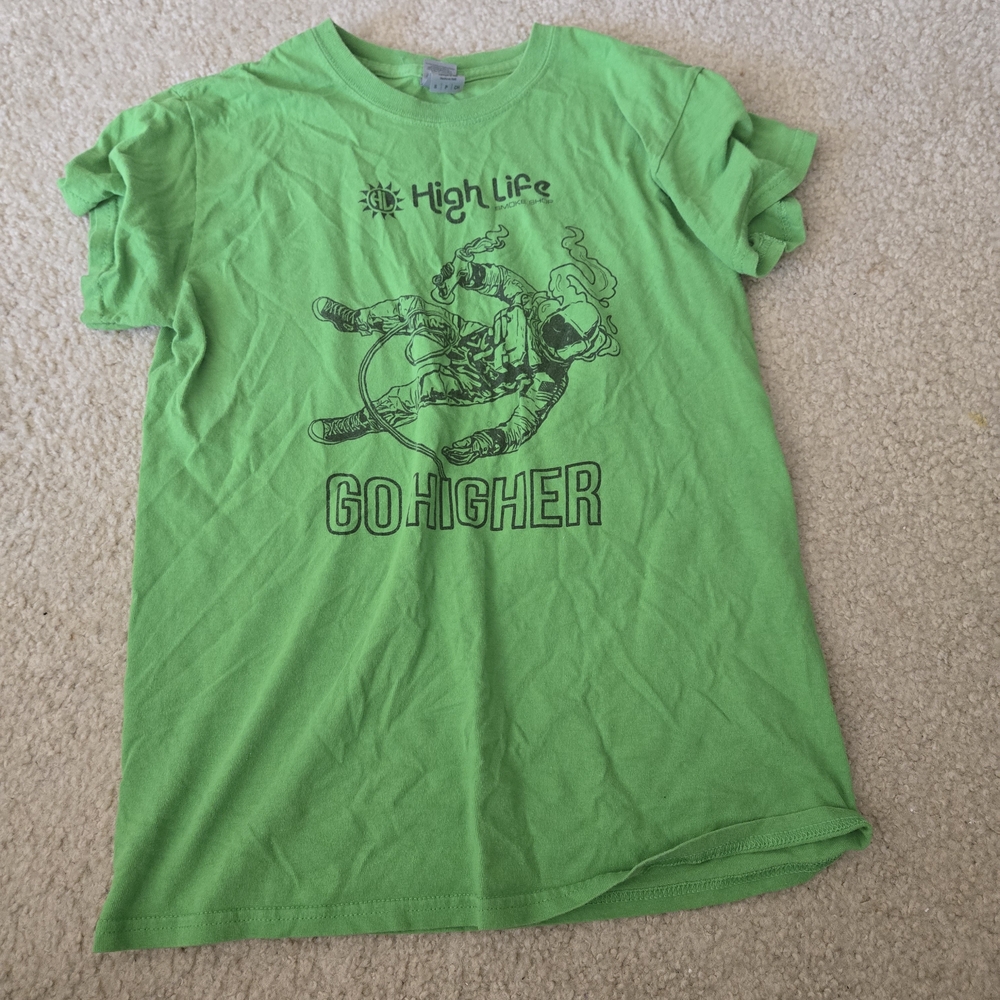 Gildan Bright Green Kids Tee with Graphic